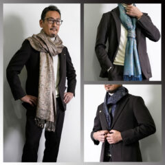 ギャラリー　メンズストールの巻き方